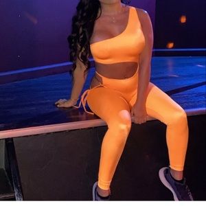 Custom Made Orange Full Body Bartending Outfit